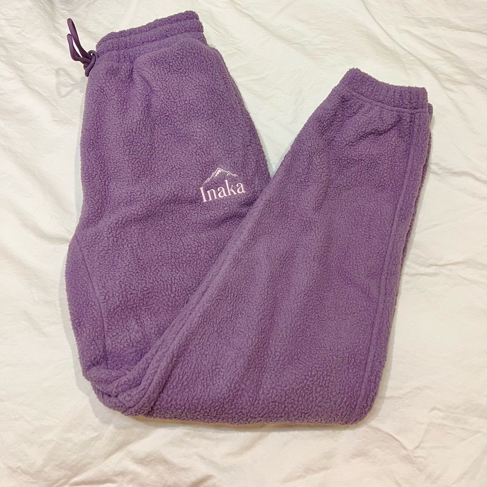 Inaka Power - Purple Fuzzy Jogger Sweats